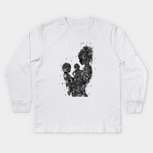 Mother with son and daughter Kids Long Sleeve T-Shirt